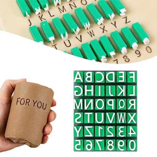 Alphabet Stamps Set for Clay Pottery, Polymer Clay Stamps, Uppercase Alphabet and Numbers Small Press Fondant Embosser DIY Cookie Stamps - color: Uppercase Alphabet & Numbers
