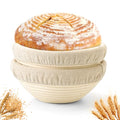 Banneton Bread Proofing Basket, 2 Pack 9inch Round Sourdough Banneton Baskets, Banneton Bread Basket for Sourdough Baking Supplies - size: 9Inch