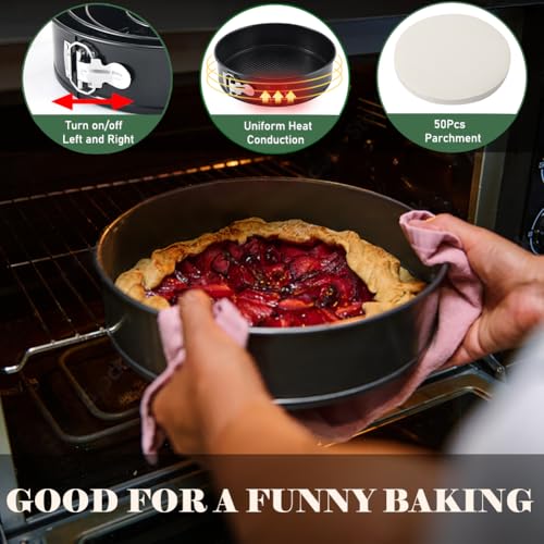 7 Inch Springform Pan 50 Pcs Parchment Paper Baking Mold Cake Cheesecakes - size: 7" Cake Pan