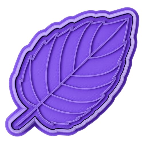 Leaf cookie cutter stamp - Fall series - 15mm deep Cookie cutter, Image press - Marshmallow Bliss - color: Leaf