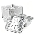 50 Pack 8x8 Aluminum Pans, Disposable Foil Pans, Square Aluminum Foil Tin Baking Cake Pans,Roasting Trays Disposable Food Containers Great for for Baking, Cooking, Heating, Storing, Prepping Food