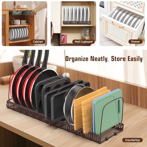 Housolution Cutting Board and Baking Tray Cookie Sheet Organizer, Bronze - color: Bronze, size: 14 Dividers
