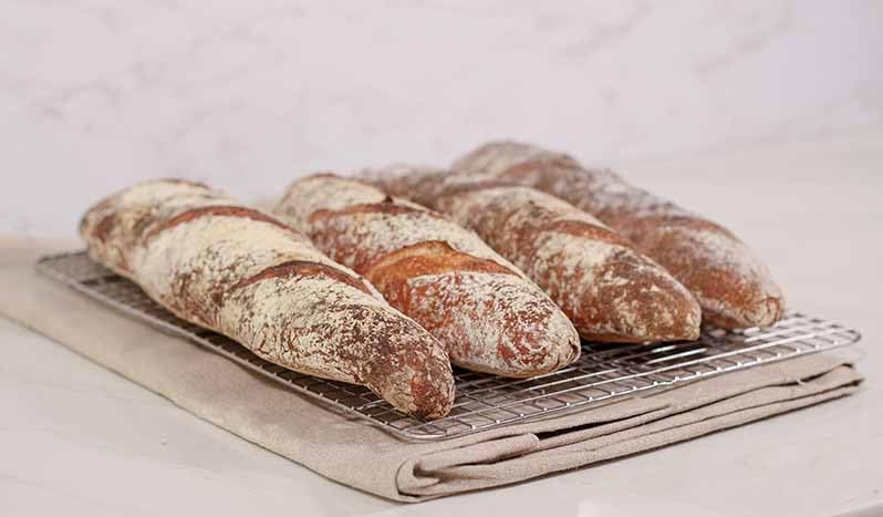 3 Pack Banneton Proofing Basket Set - Rattan Material for French Baguettes with Liner - 17" Long - Includes Liner - Sourdough Bread Basket for Artisan Baking - Banneton Baguette Basket Value Pack