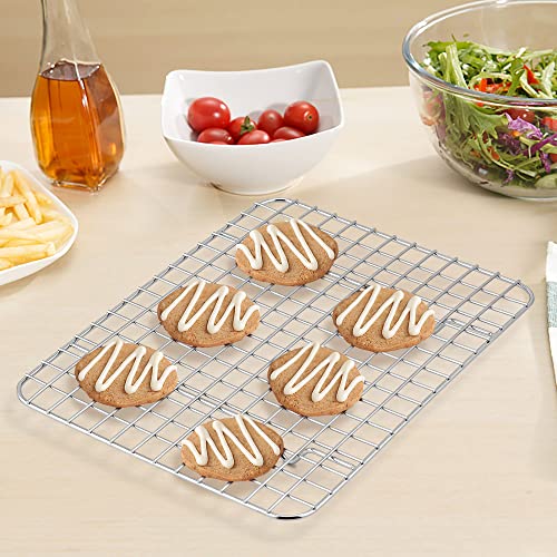 TeamFar Cooling Rack, 8.75”x6.25” Stainless Steel Baking Grid Wire Rack - size: 8.75 x 6.25-Inch