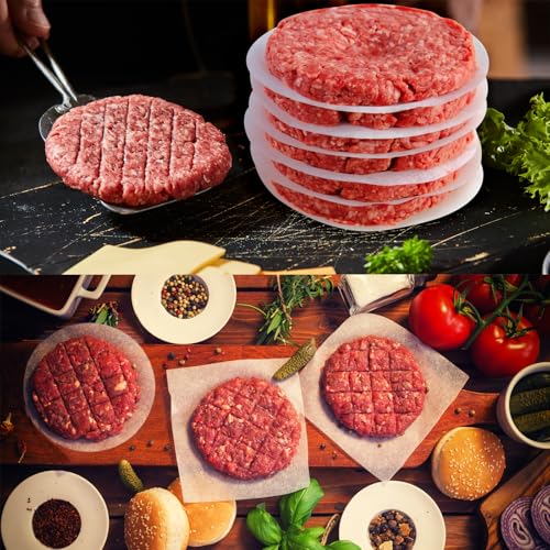 uxcell 100Pcs Parchment Paper Rounds 5 Inch, Round Parchment Paper Non Stick for Baking Small Cakes, Separating Frozen Meat, Toaster Oven, White