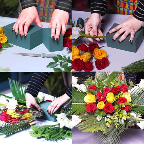 FLOFARE Floral Foam Base 12" L x 10" W x 3" H, Large Floral Foam Block for Fresh and Artificial Flower Arrangement Supplies for Arts, Crafts, Office Decor, Home Decor, Wedding Decor and Party - size: Large Floral Foam Board