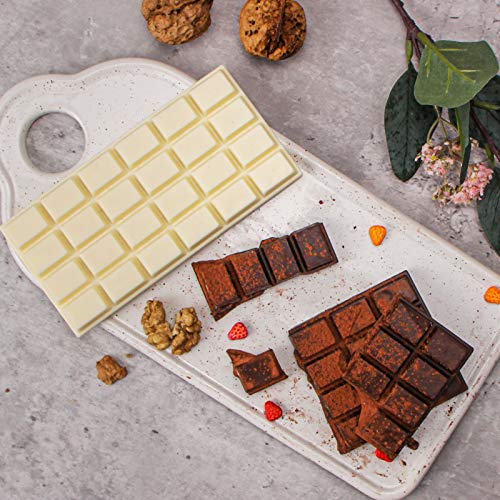 Webake Chocolate Bar Mold Silicone Break-Apart Candy Bar Molds 2 Pack for 4 Ounce Chocolate Chunk Protein Energy Bar Jumbo Chocolate Candy Bar, Easy Release Candy Molds Baking Pan - style: Chocolate Bar