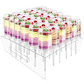 DOERDO 36 Holes Push Pop Cake Stand Acrylic Lollipop Stand Cake Display Stand for Wedding Birthday Party, Clear Square
