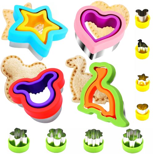 Uncrustable Sandwich Cutter, Crustless Sandwich Cutter and Sealer Set - color: 4Shapes
