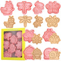 8-Piece Small Animal Cookie Cutter and Stamp Set, Plastic - color: Small Animal