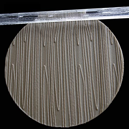 Patterned Acrylic Rolling Pin, Clear Lightweight Embossing Roller for Baking Fondant Compliant Food Safe Comfortable Grip 28 Patterns 6.3 x 0.4 In 1 Pc - size: 52006 wood grain