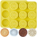 2Pcs Silicone Lemon Shaped Mold Ice Cube Tray for Freeze, 9-Cavity Non-Stick Lemon Chocolate Candy Mold for Baking Mousse Cake - color: 9-cavity regular lemon shaped mold