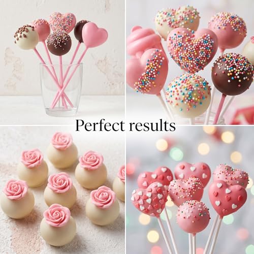 4Pcs Cake Pop Mold, Cakepop Molds Shapes, Round Cakes Pops Molds With Caked Pop Stand Caked Ball Molding, Cakes Puck Mold Set for Home Baking, Birthday Parties, Wedding Desserts