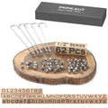 62Pcs 1/2" Custom Branding Iron for Wood, Leather Branding Stamp - size: 62PCS 1/2" Number/Uppercase&Lowercase Letters Set