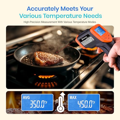 Etekcity Infrared Thermometer Laser Temperature Gun 774, Orange - color: Orange, style: Classic