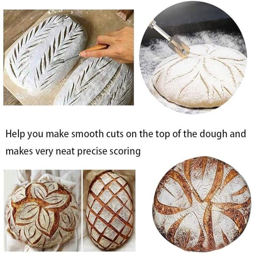 Bread Lame, Stainless Steel Bread Lame Dough Scoring Knife, Premium Sourdough Scoring Tool Bread Scorer with 10 Razor Blades for Scoring Sourdough Bread.