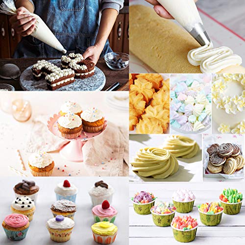 LoveBB 500 Pcs Piping Bags Disposable 10.6 inch Thick Tipless Pastry Bags Icing Frosting Bags for Baking Cookies Cupcake Decorating Supplies - size: 500Pcs-10inch