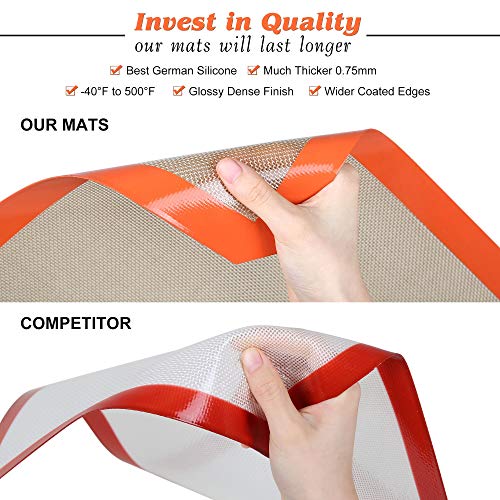 Best German Silicone Baking Mat, Half Sheet Baking Mat for Oven - color: Standard Baking Mat, size: 16.5"L x 11.6"W