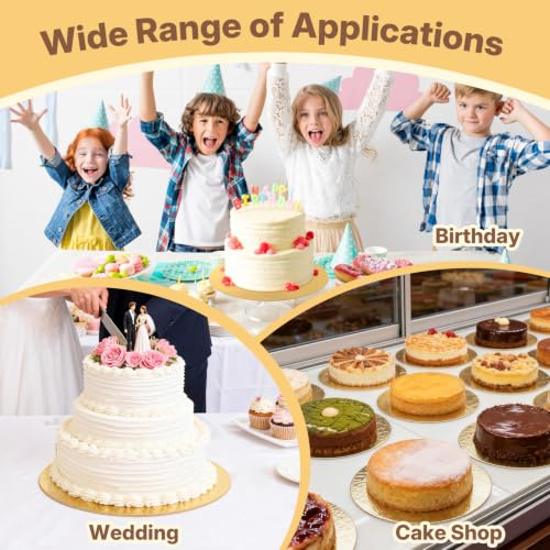 Cake Boards, 5 Packs 8-inch/20cm Gold Round Cake Boards - color: Gold-8 Inch