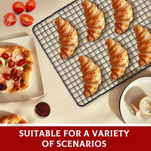 Hunnycook Baking Sheet with Rack Set - 3 Baking Sheets + 3 Cooling Racks, Carbon Steel Cookie Sheets & Cooling Racks in Multiple Sizes, Thickened & Warp-Resistant, Dishwasher Safe