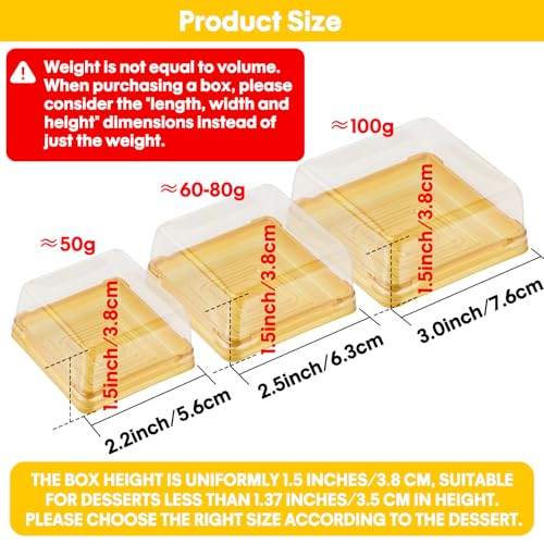 BenRan 100g Mooncake Box, 3 inch Mini Flan Containers - size: 100g