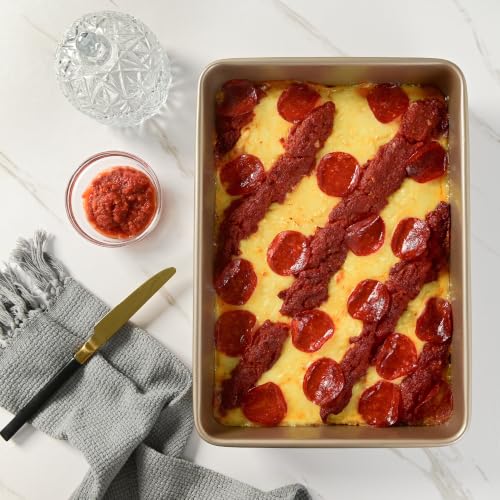 13 Inch Rectangle Cake Pan Carbon Steel Nonstick Detroit Style Pizza Pan - size: 13" Deep Rectangle