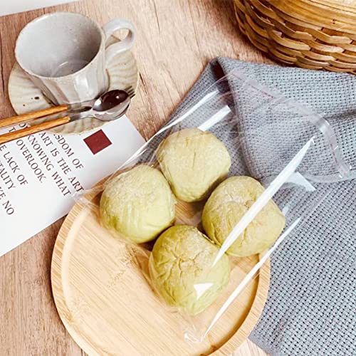 KoberrLi 5½ x 7¼ inchs Self Sealing Resealable Cello Cellophane Bags 100 Pcs Clear Cookie Bags Self Adhesive for Candy Cookies Cards - size: 5.5x7.2 Inch (Pack of 100)