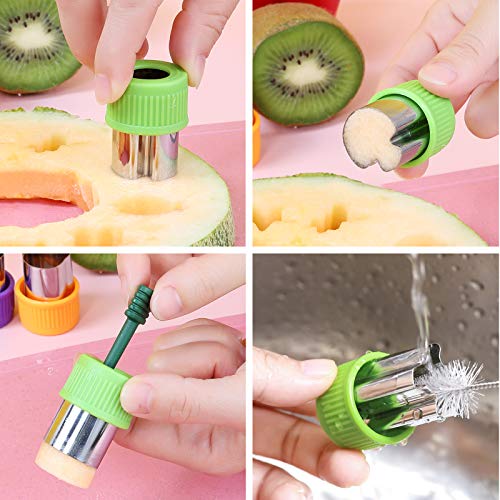 CECIAOAIME 30 pcs Mini Cookie Cutter Set Fruit Cutters Vegetable Stamp Mold