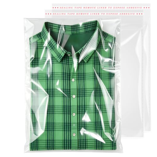 100 Count 14x20 Thick Self Sealing Cellophane Bags - size: 14x20（Pack of 100）