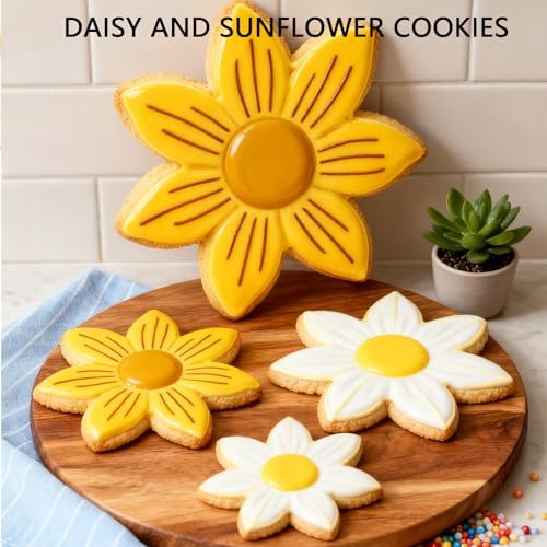 7 Pcs Flower Cookie Cutters - 4.5", 3.7", 3.5", 3", 2.5", 1.9", 1.7"