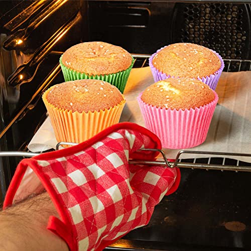 Bright Rainbow Jumbo Cupcake Liners Large Colorful Baking Cups - size: Jumbo Size