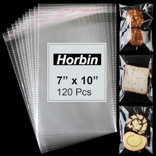 120Pcs Cellophane bags, 7x10 Self Sealing Cellophane Bags, Clear Cookie Bags, Resealable Treat Bag for Fresh Cookies, Candy, Gifts, and Product - color: 7x10 120Pcs