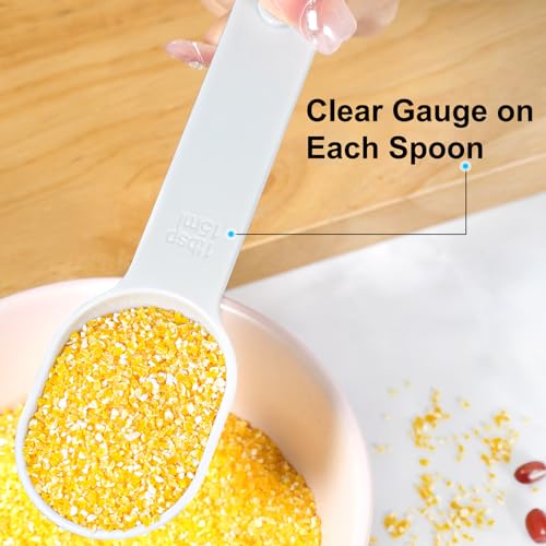 Stackable 10-Piece Measuring Cups and Spoons Set with Lids - color: 10 Piece - Multicolor