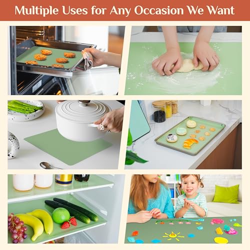 GTJ Silicone Baking Mat Roll, Reusable Baking Sheet Liners, 12 in x 10 ft - color: Matcha Green, size: 120"L x 12"W