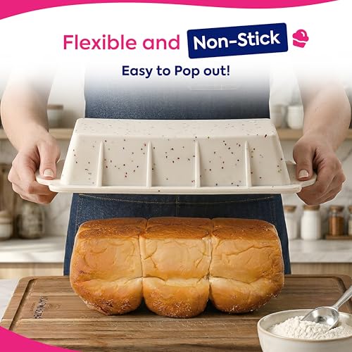 Silicone Bread Loaf Pan 2 Pc, 9.5x5 inch inch Banana Bread Loaf Pan