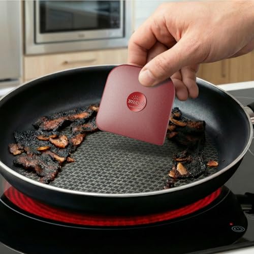 Pan Scraper Tool for Kitchen 5 Pcs Pot Scraper - color: Red