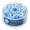 R&M Snowflake Plastic Biscuit & Cookie Cutters 5-Piece Set - Blue & White Nesting Snowflake Cutters 1.375" to 4.25" for Christmas & Winter Baking - style: Snowflake