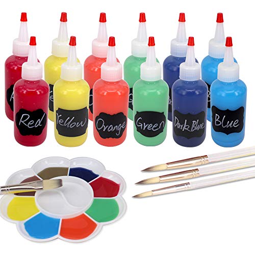 12 Pack 4-Ounce Empty Plastic Squeeze Bottles with Red Tip Caps Multipurpose Squirt Bottle - size: 4 Ounces (Pack of 12)