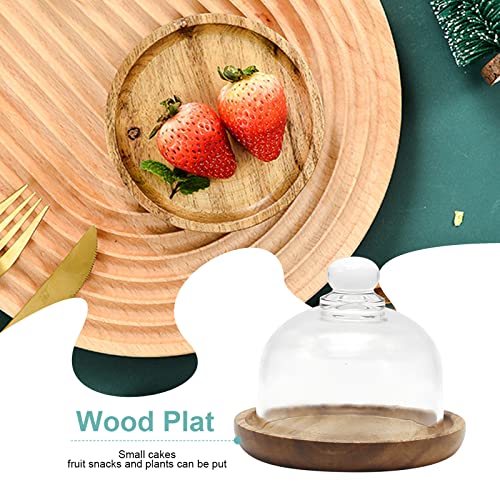 Glass Dome with Wooden Base