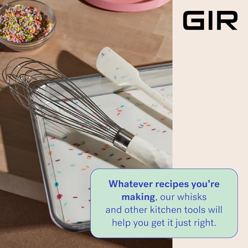GIR 12-Wire Stainless Steel Balloon Whisk – Red - color: Red
