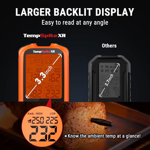 TempPro TempSpike 1000FT Wireless Meat Thermometer Digital with 2 Probes - style: 1000ft