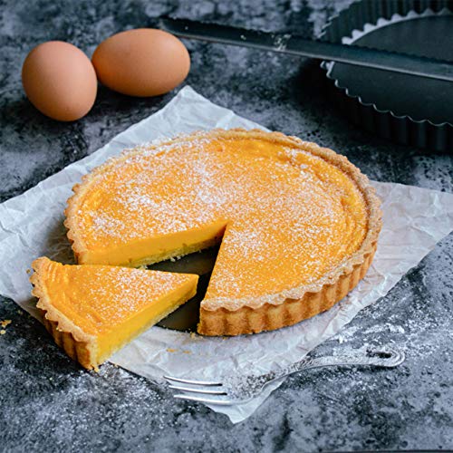 11 & 9 Inch Round Tart Pans with 2Pcs 4'' Mini Pans. Removable Bottom, Non-Stick Coating, Rugged Carbon Steel for Tart Quiche Pie Making. Gift for Christmas Thanksgiving Party Festival Family - size: (11+9+4) IN