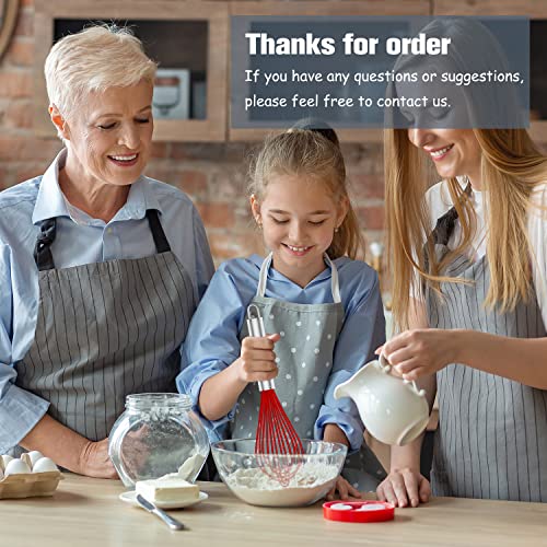 OYV Red Silicone Whisk Set of 3, 8/10/12 Inch, for Cooking Non-Scratch - color: Premium(Red Pack)