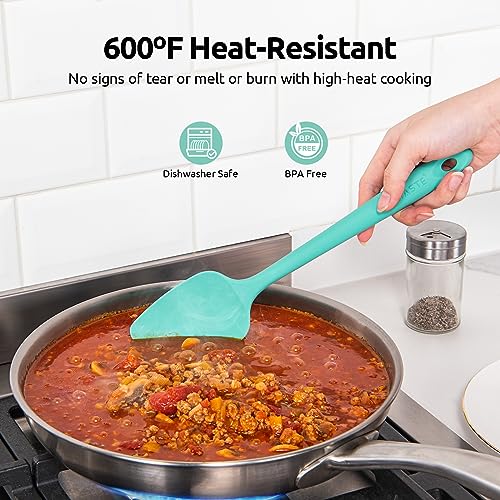 U-Taste Silicone Spatula Set 600°F High Heat Resistant, 4-Pcs, Multicolor - color: Multicolors