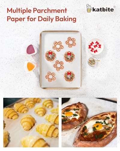Katbite 100 Pcs Parchment Paper Baking Sheets, 16x24 Inch, Heavy Duty - size: 16"x24"-100