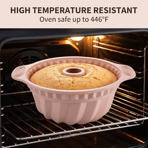 6-Piece Silicone Baking Set, Nonstick Silicone Bakeware Set - color: Pink