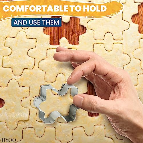 4 Pcs Mini Puzzle Piece Cookie Cutter, Small Cookie Cutters Shapes - size: Alphabet