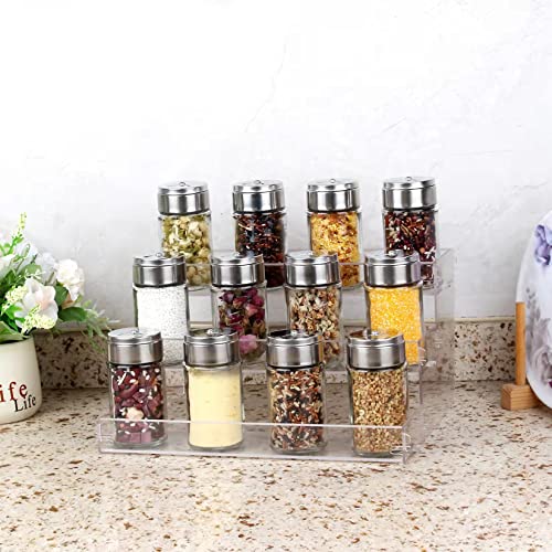 ELEGANTLIFE Spice Rack,No Tool Needed & No Pungent Acrylic Glue Self-derived Snap On Assembly Spice Shelf Pantry Kitchen Cabinet Organizer 10 in for Jars,Baking Supplies & Spice Bottles (3 Tier) - style: 3 Tier