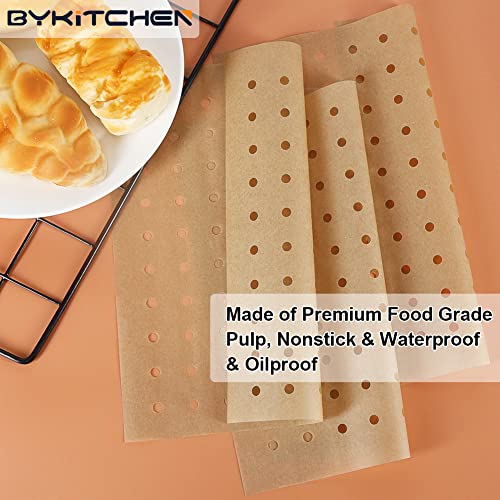 BYKITCHEN 9x11 Inch Perforated Air Fryer Parchment Paper Liners, 100pcs - size: 9x11inch