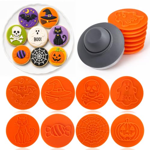 8pcs Halloween Cookie Cutters - color: Metal